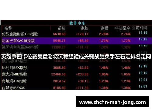 英超争四卡位赛复盘老将沉稳经验成关键战胜负手左右定排名走向